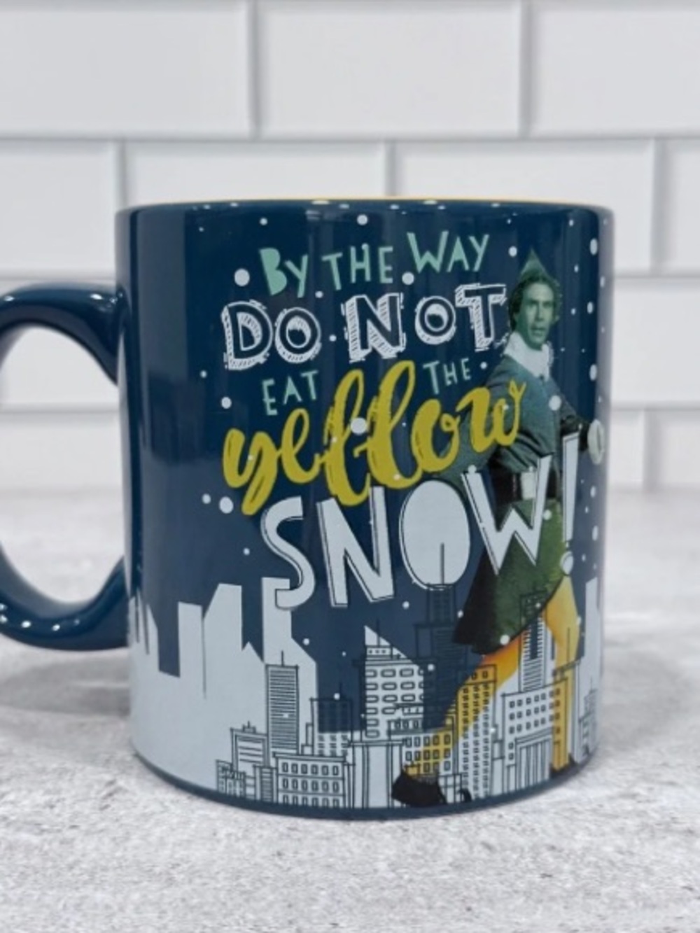 Silver Buffalo Elf‎ Movie Buddy the Elf Yellow Snow Ceramic Coffee Mug 20oz